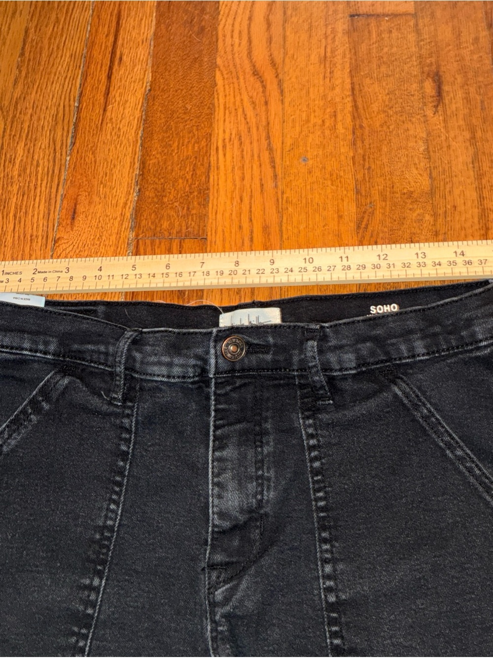 Nicole Miller Black Denim Mini Shorts - Picture 9 of 13